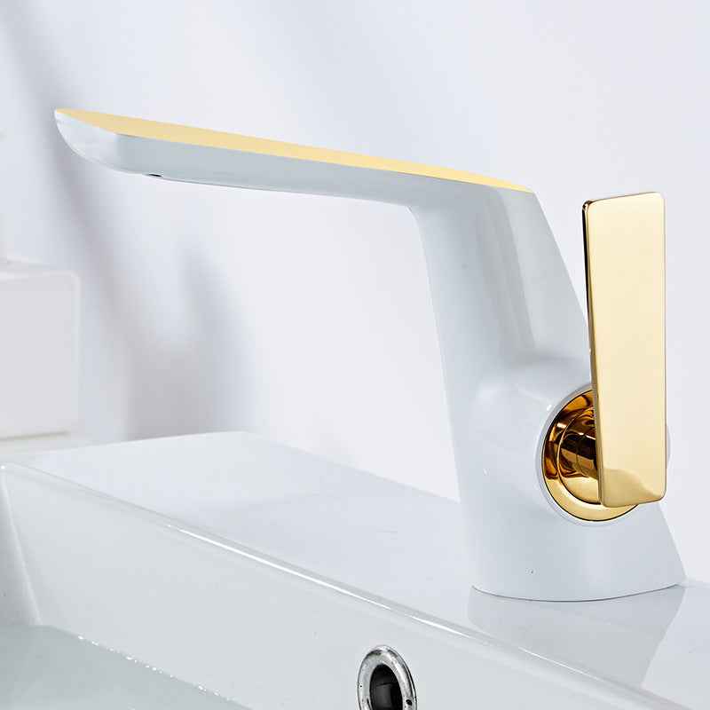Biorno Single Handle Bathroom Faucet - White Gold - faucet