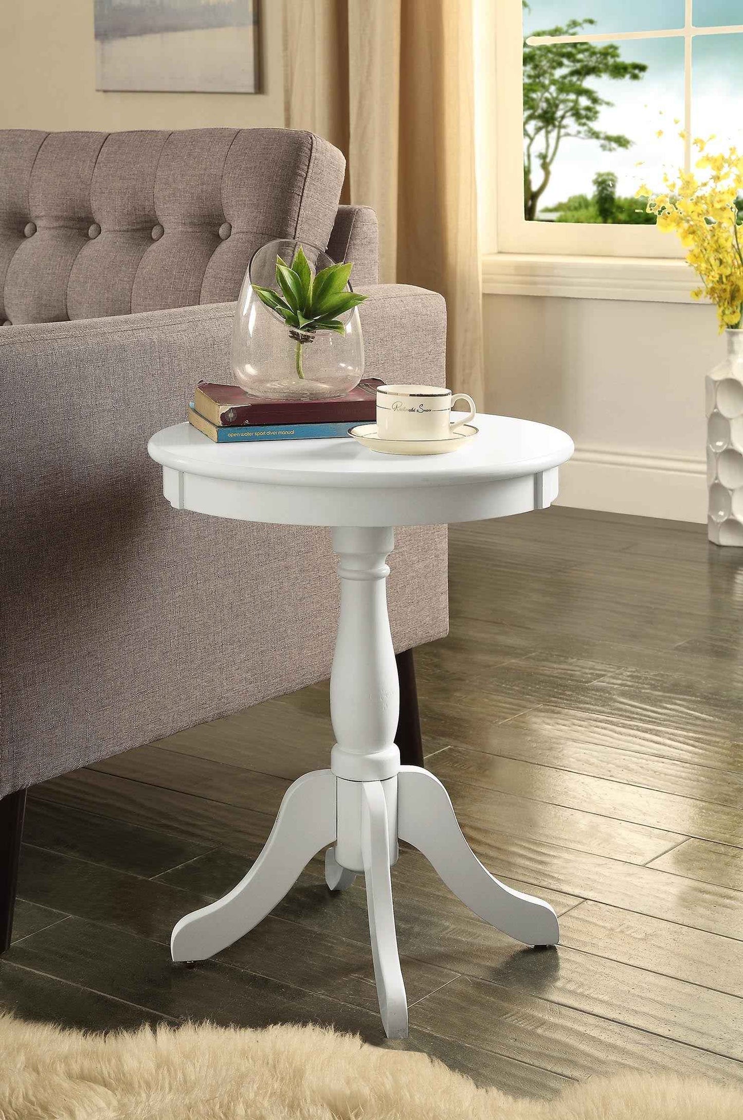 Alger Accent Side Table | White - Default - tables