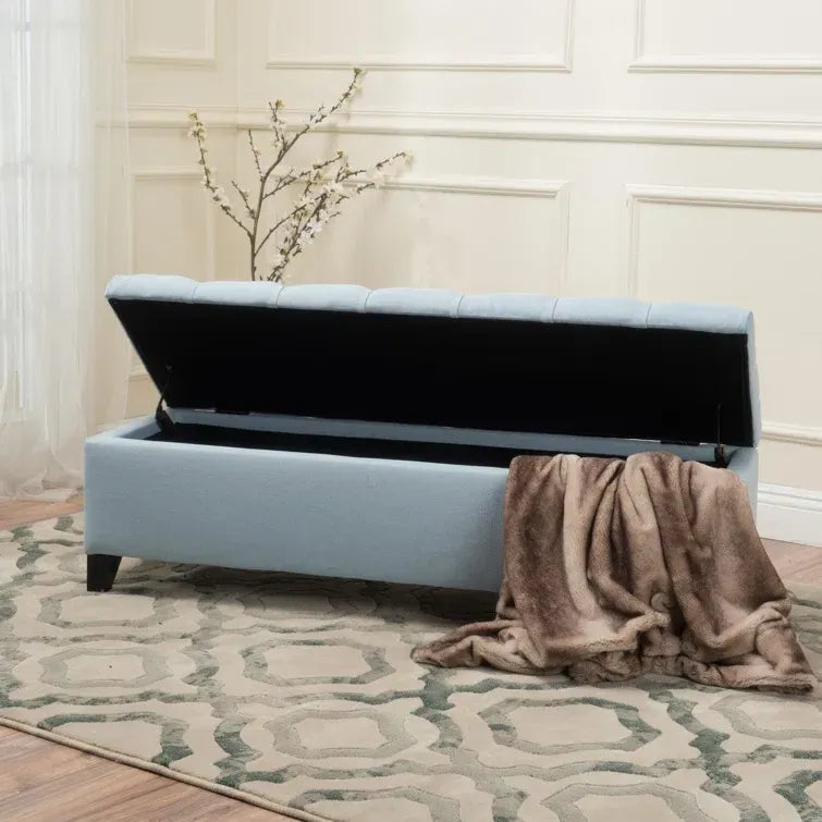 Muzok Storage Ottoman | Light Blue - Default - bench