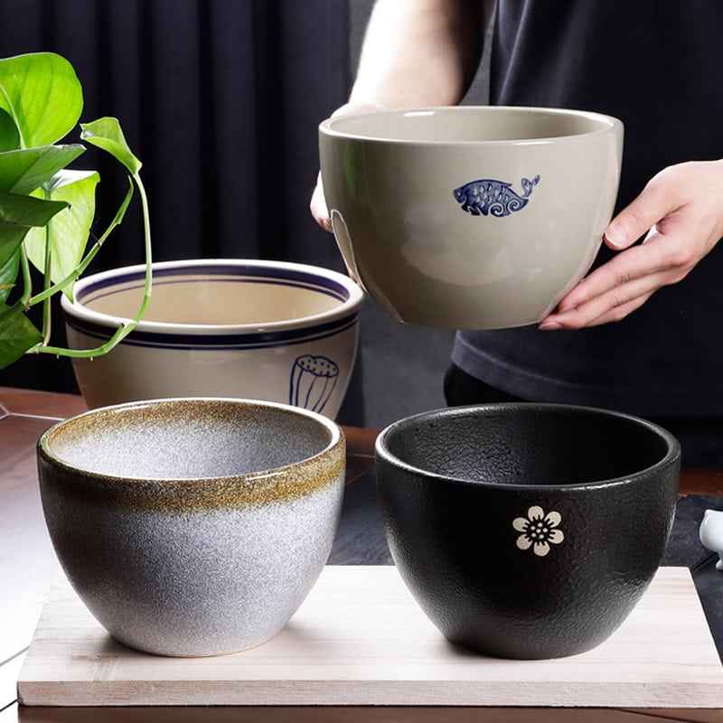 Ceramic Containers Tableware - - beige black blue ceramic white