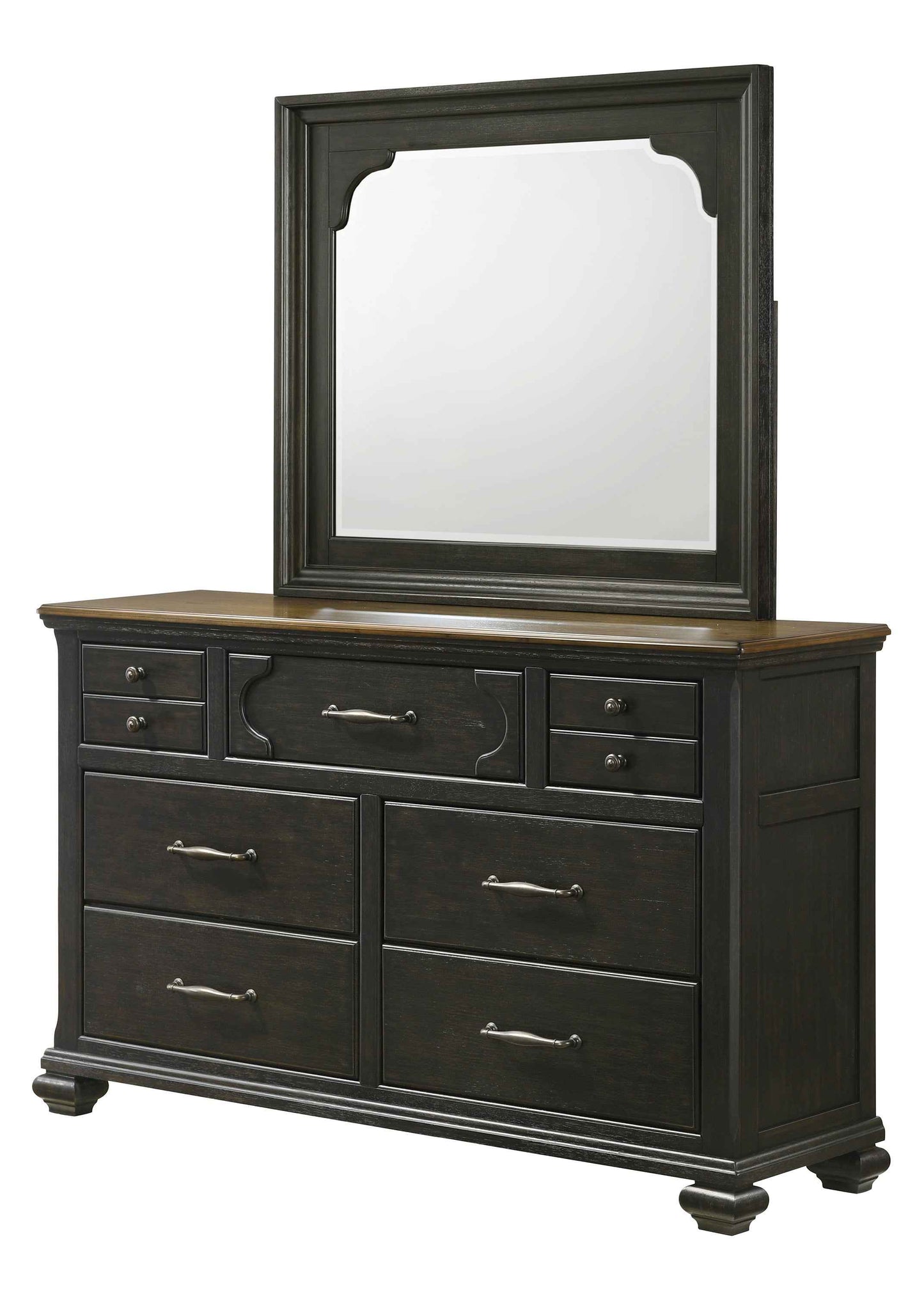 Dlandin Vintage Storage Dresser | Black - Default - dresser
