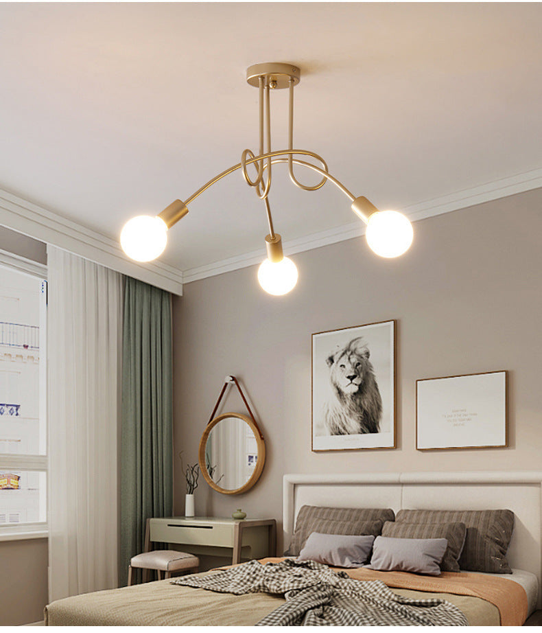 Oentiv Multi-head Chandelier Light Fixture - Without Light Source 3 Heads Gold - chandelier light fixture