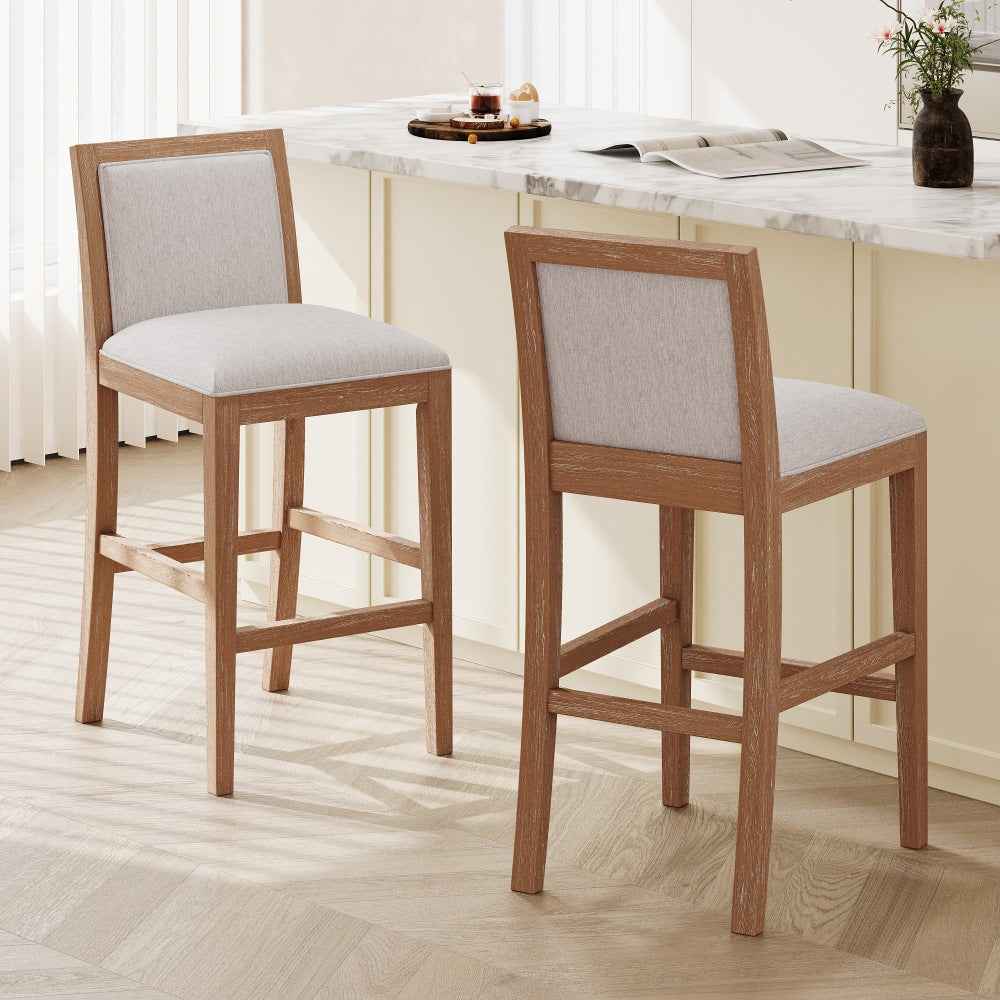 Womat 30.5'' Bar Chairs | Set of 2 | Beige - Default - bar stools