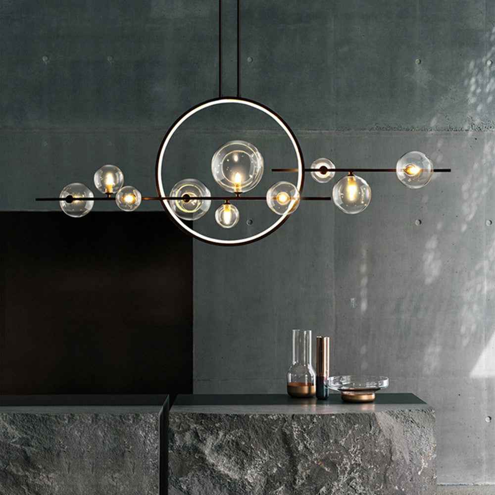Klopa Chandelier Light Fixture - 10 Heads - black Chandelier
