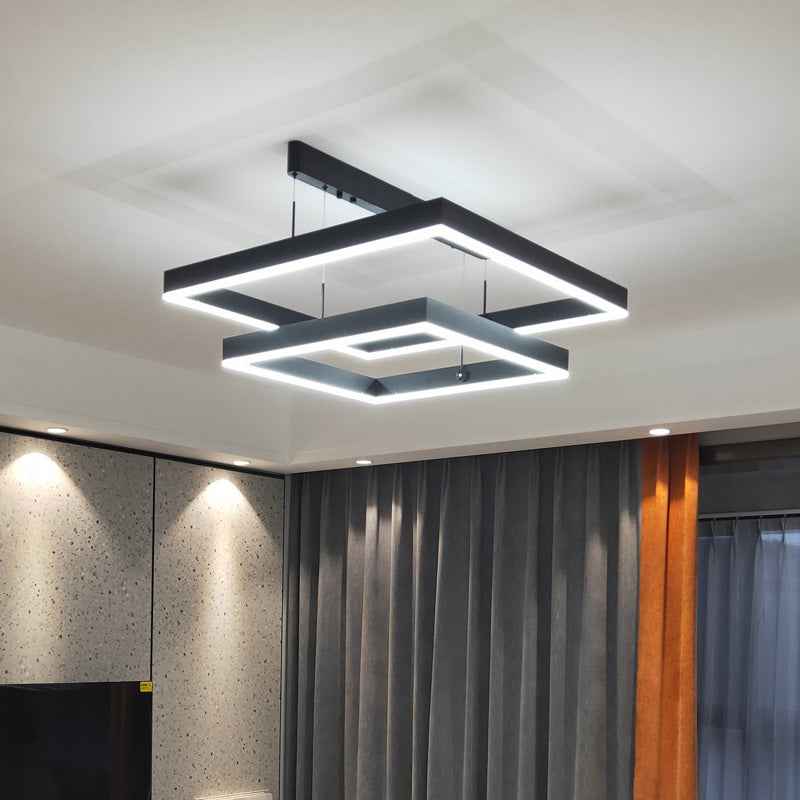 Vitii Chandelier Light Fixture - Aluminum - black Chandelier