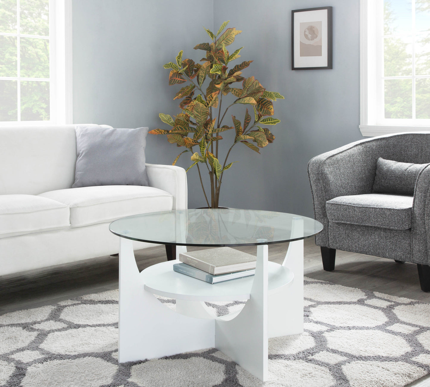 Tunctus U-Shaped Coffee Table | White - - tables