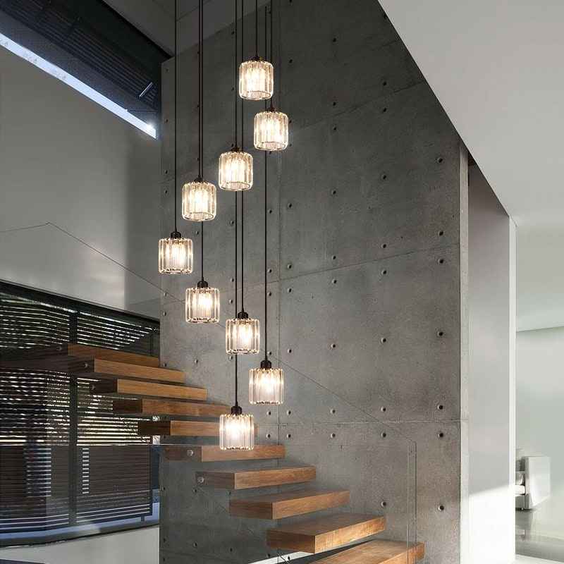 Kartane Chandelier Light Fixture - Black 9 Heads - black Chandelier