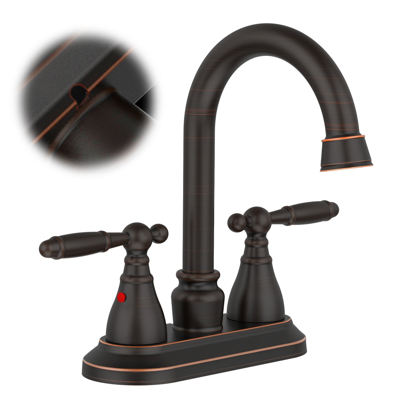 Larelan Centerset Bathroom Faucet | Oil Rubbed Black - Default - bathroom faucets