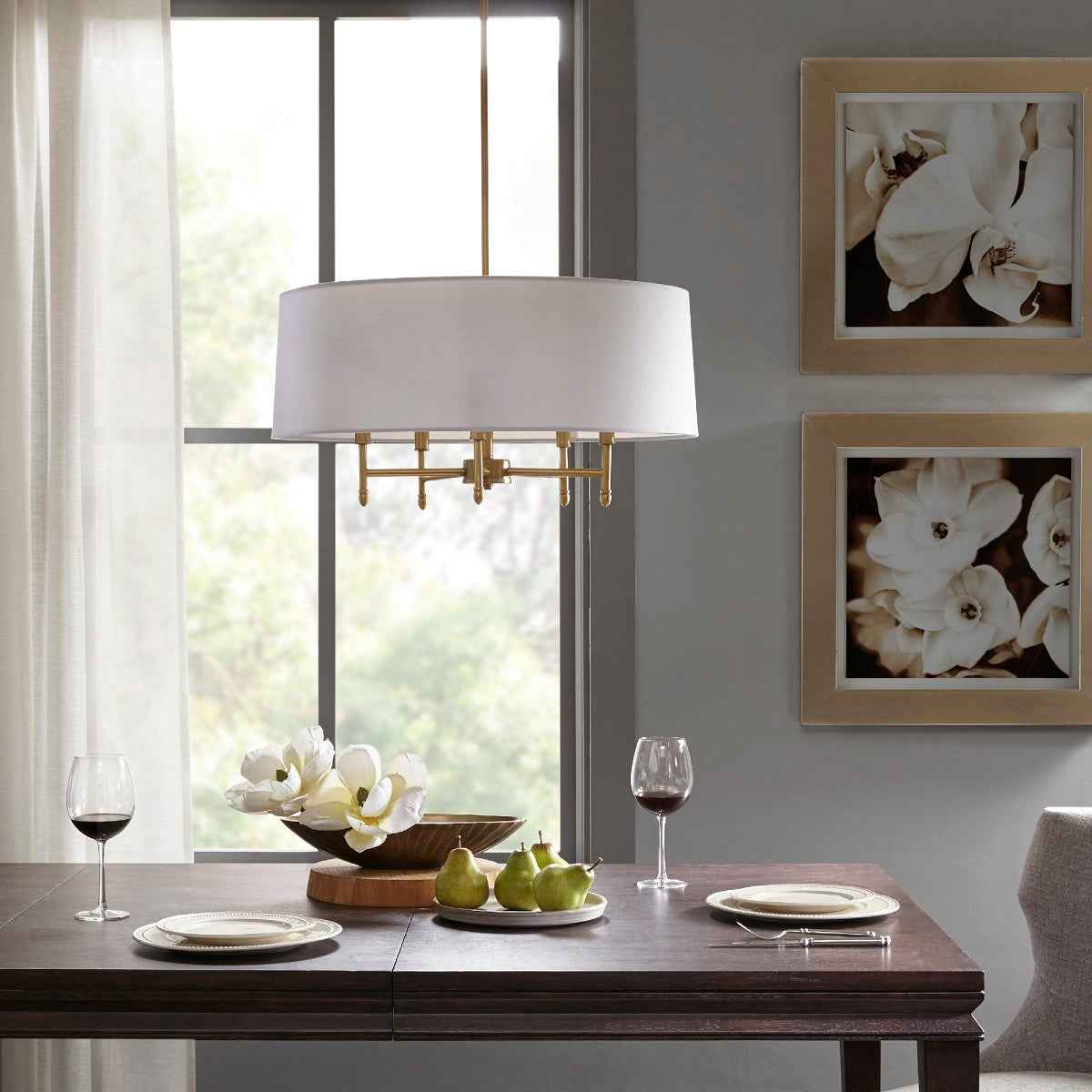 Golab 5-Light Chandelier | White - Default - chandeliers