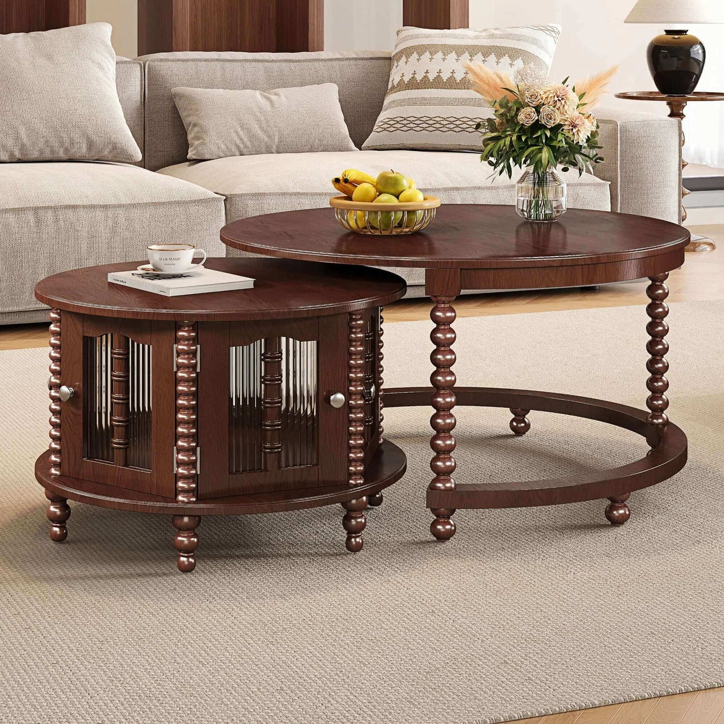 Orphon Vintage Coffee Table | Walnut - Default - brown tables walnut wood