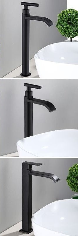 Grifonn Single-Handle Bathroom Faucet - - black long single handle tall profile