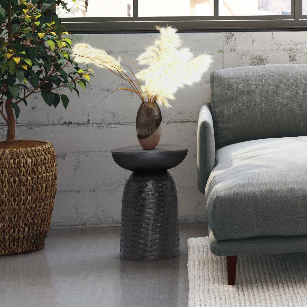 Boyd Artistic Wooden Side Table | Black - - tables