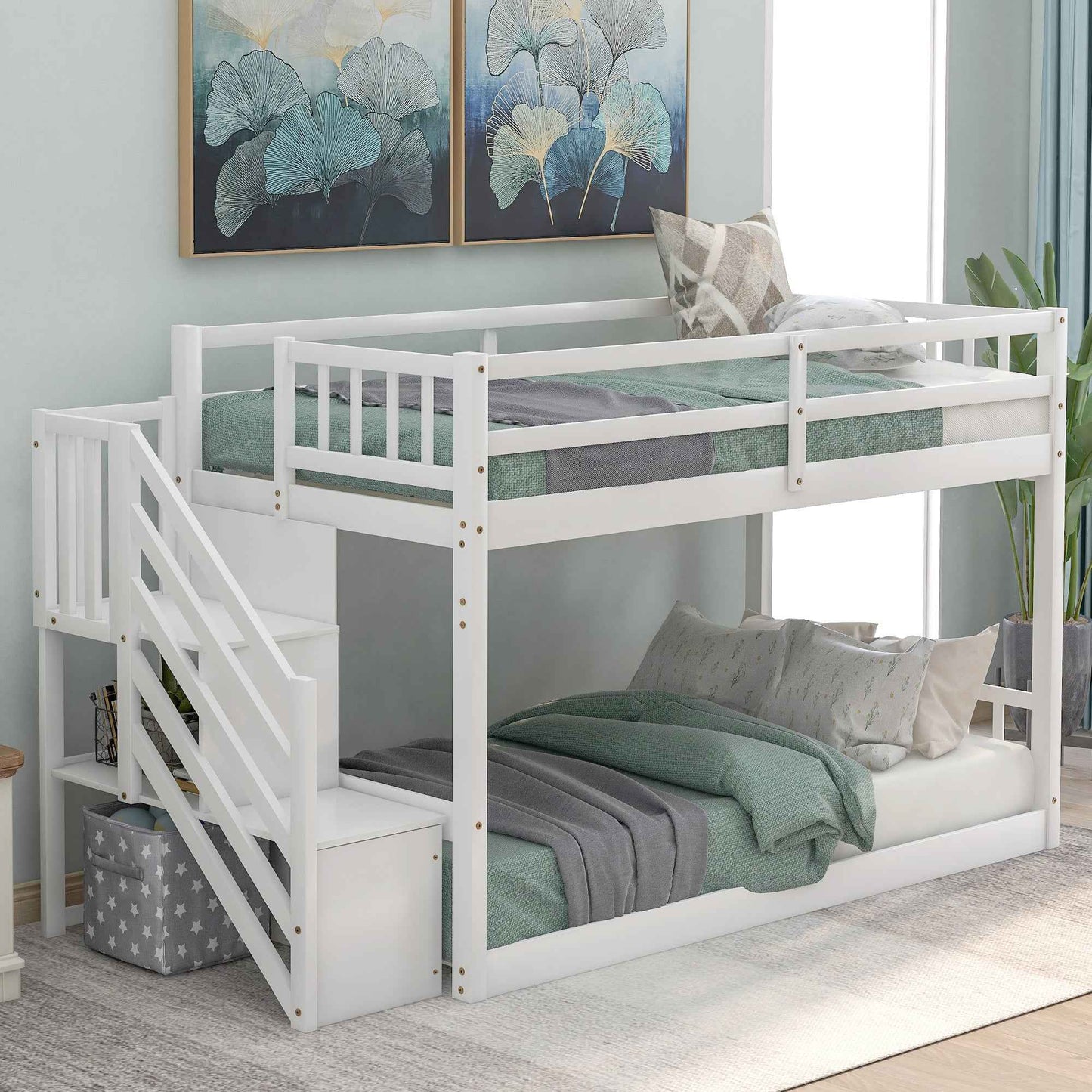 Cofona Bunk Bed | Twin Over Twin | White - Default - beds