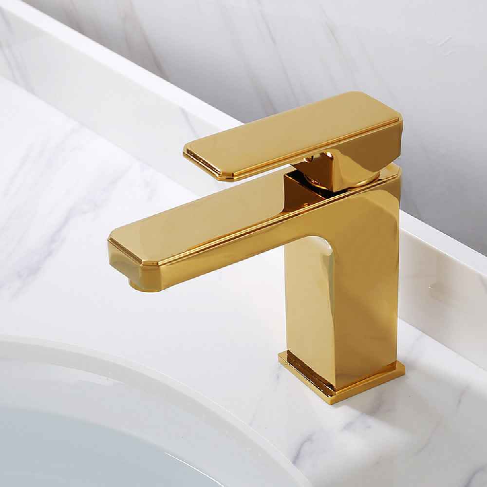 Hranopex Single-Handle Bathroom Faucet - - chrome chrome silver gold long low profile short single handle tall profile