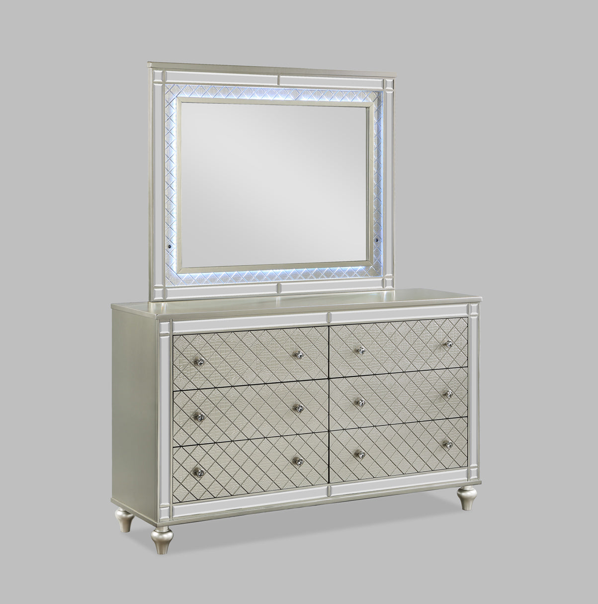 Rulbor Elegant Dresser Cabinet | Champagne - Default - dresser