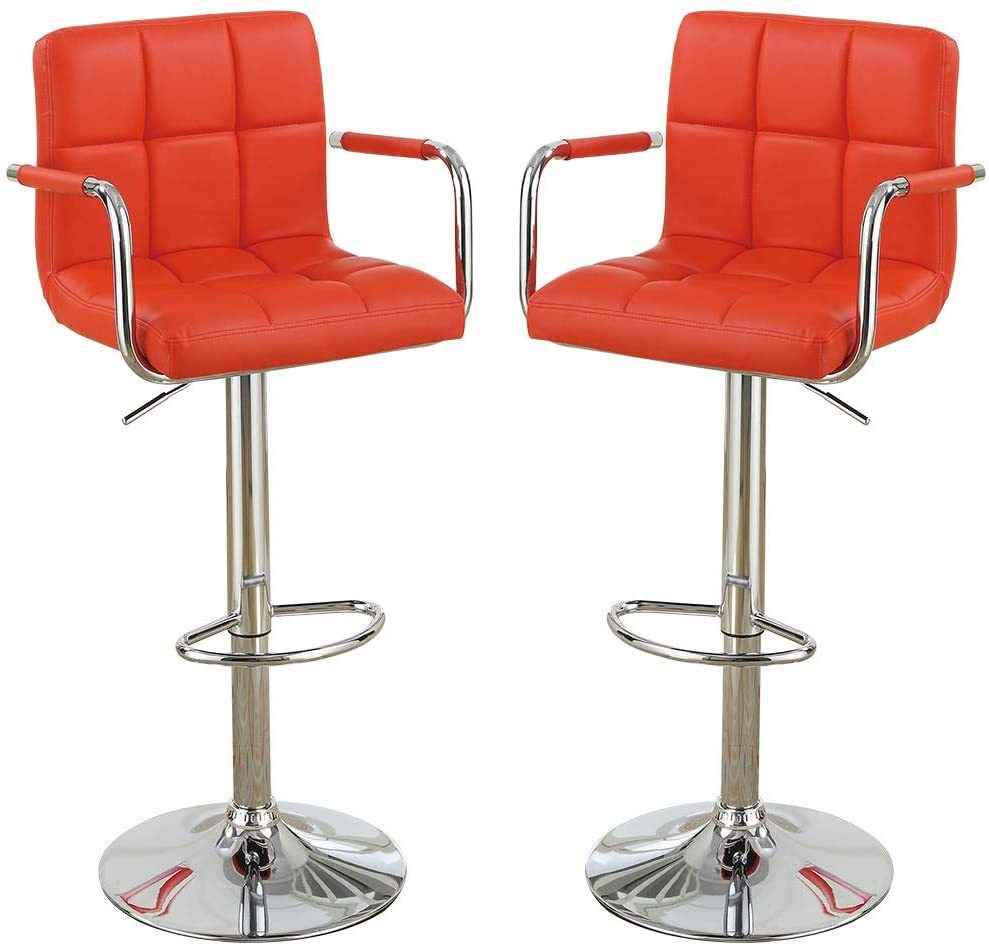 Hedrile Bar Stools | Set of 2 | Red - Default - bar stools