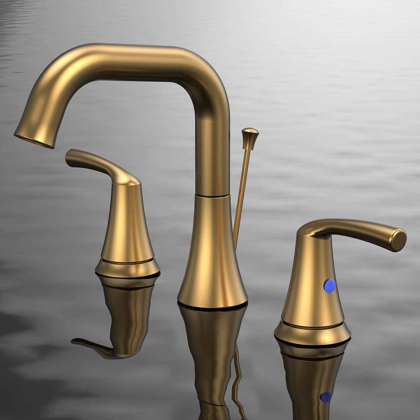 Aquanti Widespread Bathroom Faucet | Gold - Default - bathroom faucets