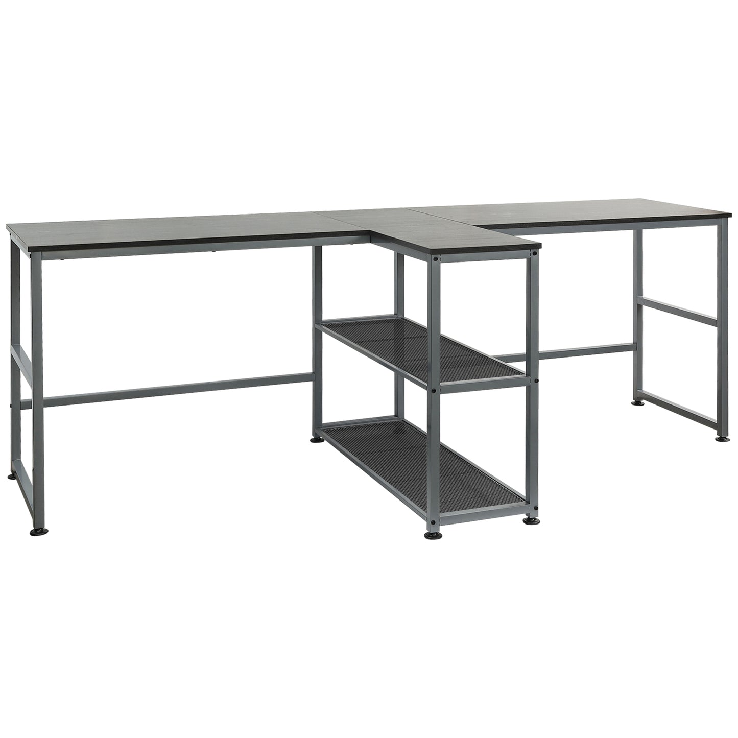 Tulest Two-Person Office Desk | Black - - black desk office