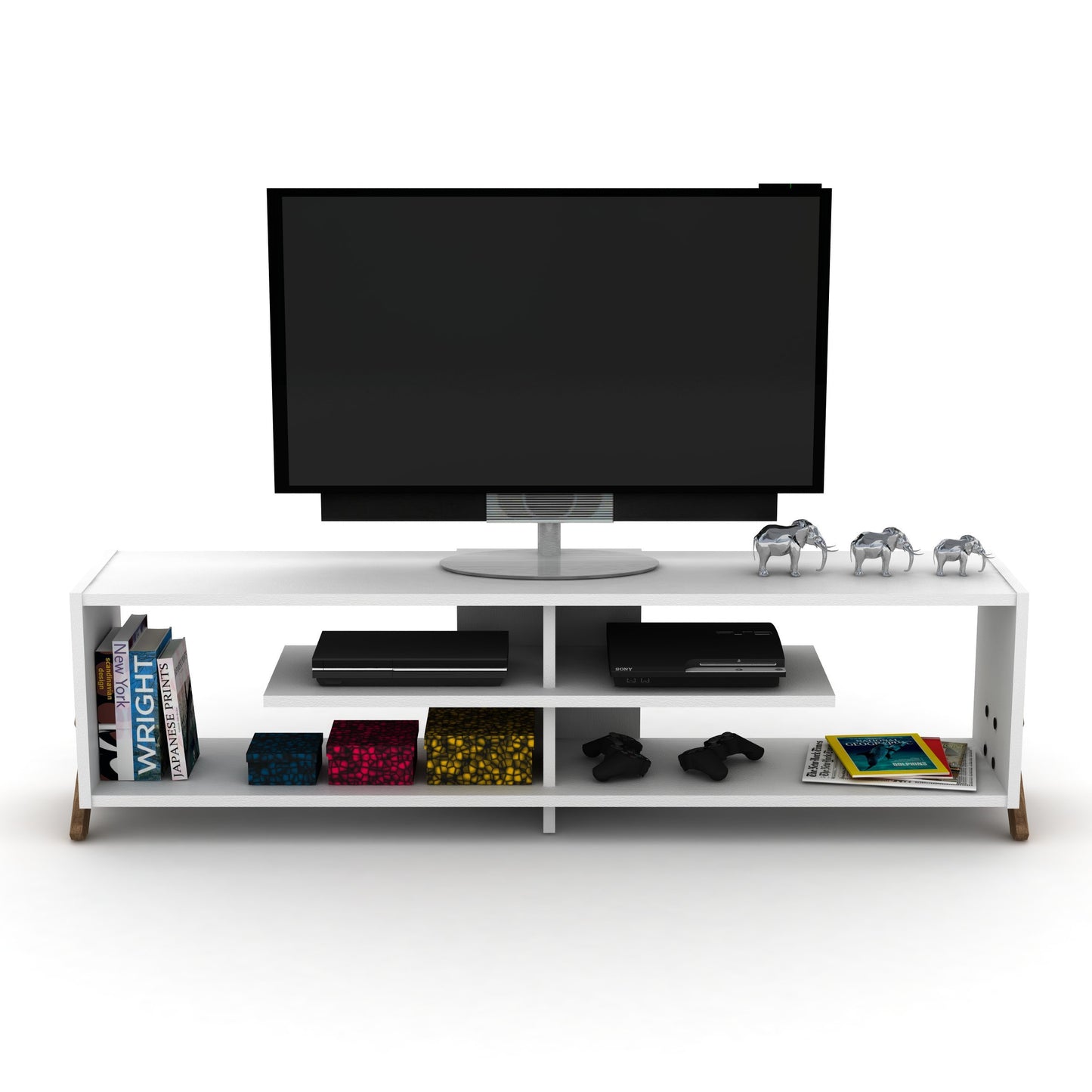 Thrali Modern TV Stand | White - Default - tv console