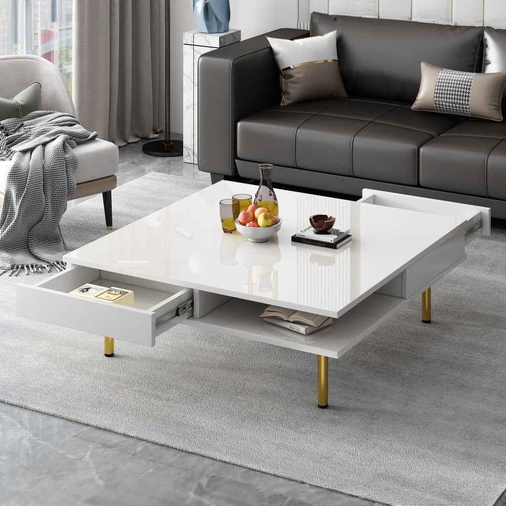 Aximitus Exquisite Gloss Coffee Table | White - Default - tables