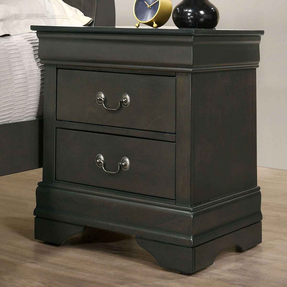 Ashrud Antique Nightstand | Grey - Default - nightstand