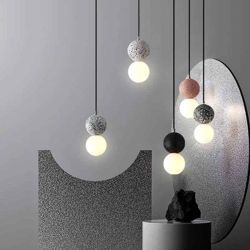 Gixyo Pendant Light Fixture - - black grey Pendant pink white