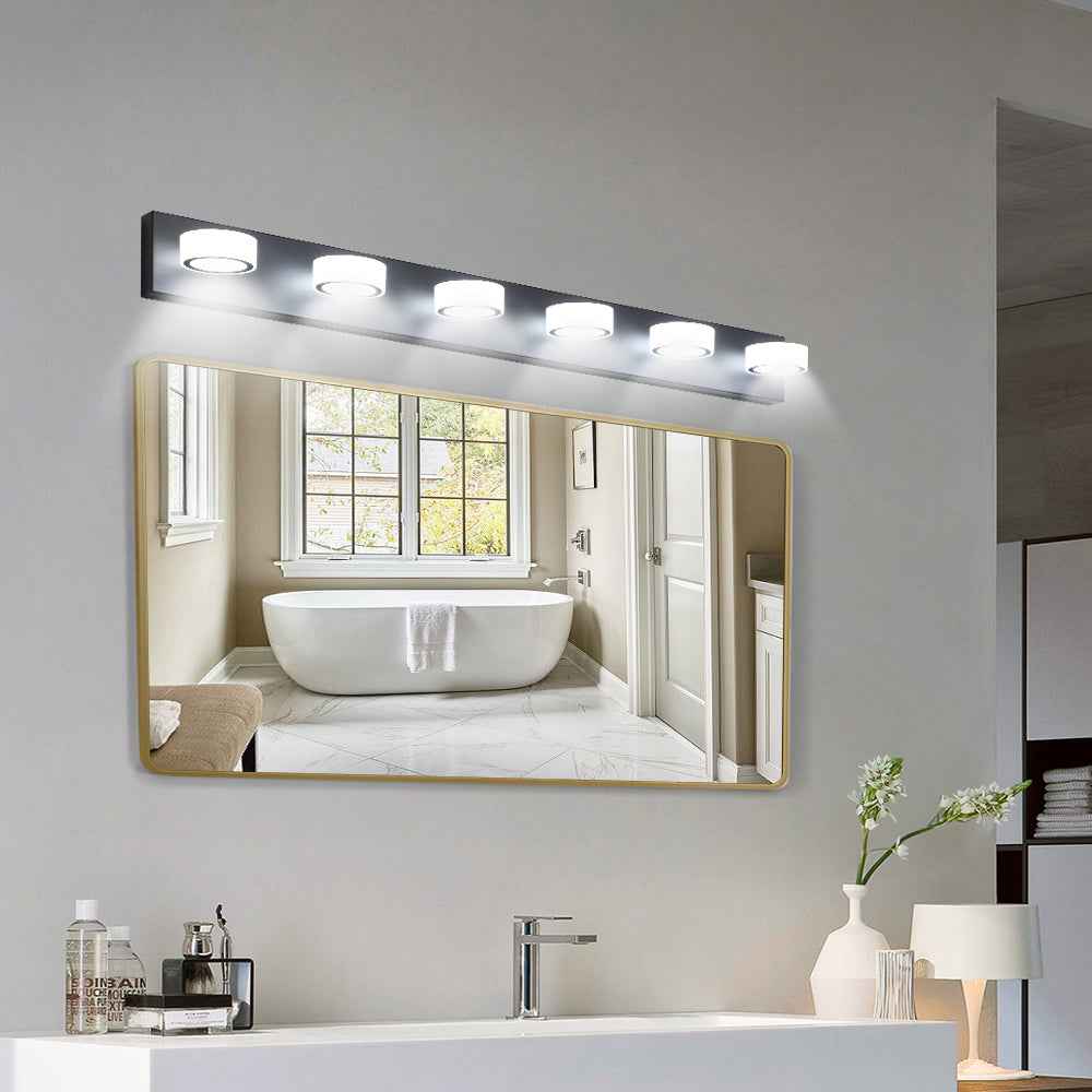Fervy Modern LED Wall Light Fixture | 6-Light | Black - Default - led wall light