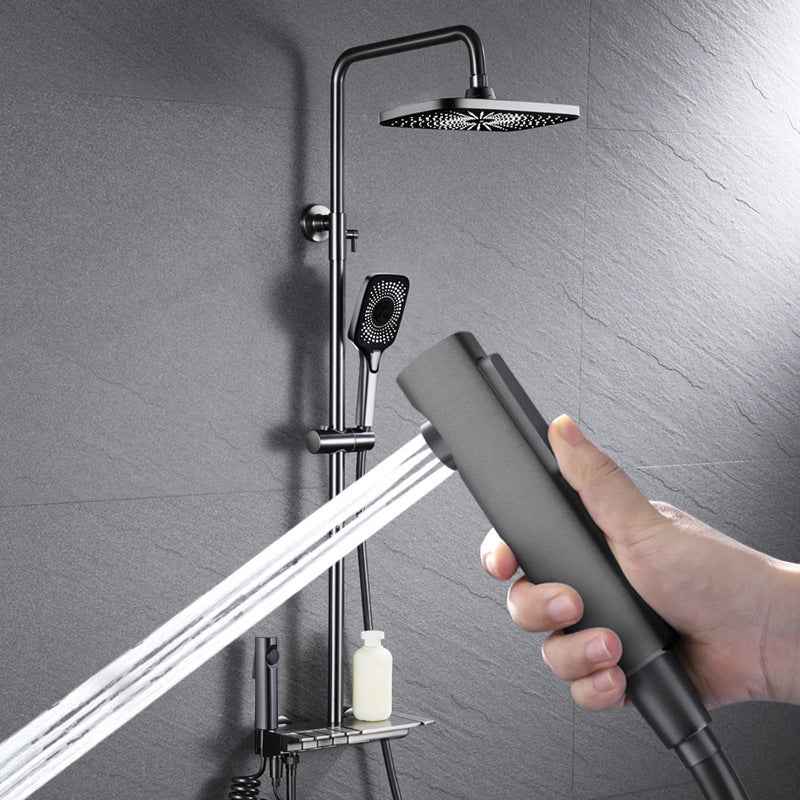 Fauz Shower Faucet Set - - black grey shower set silver