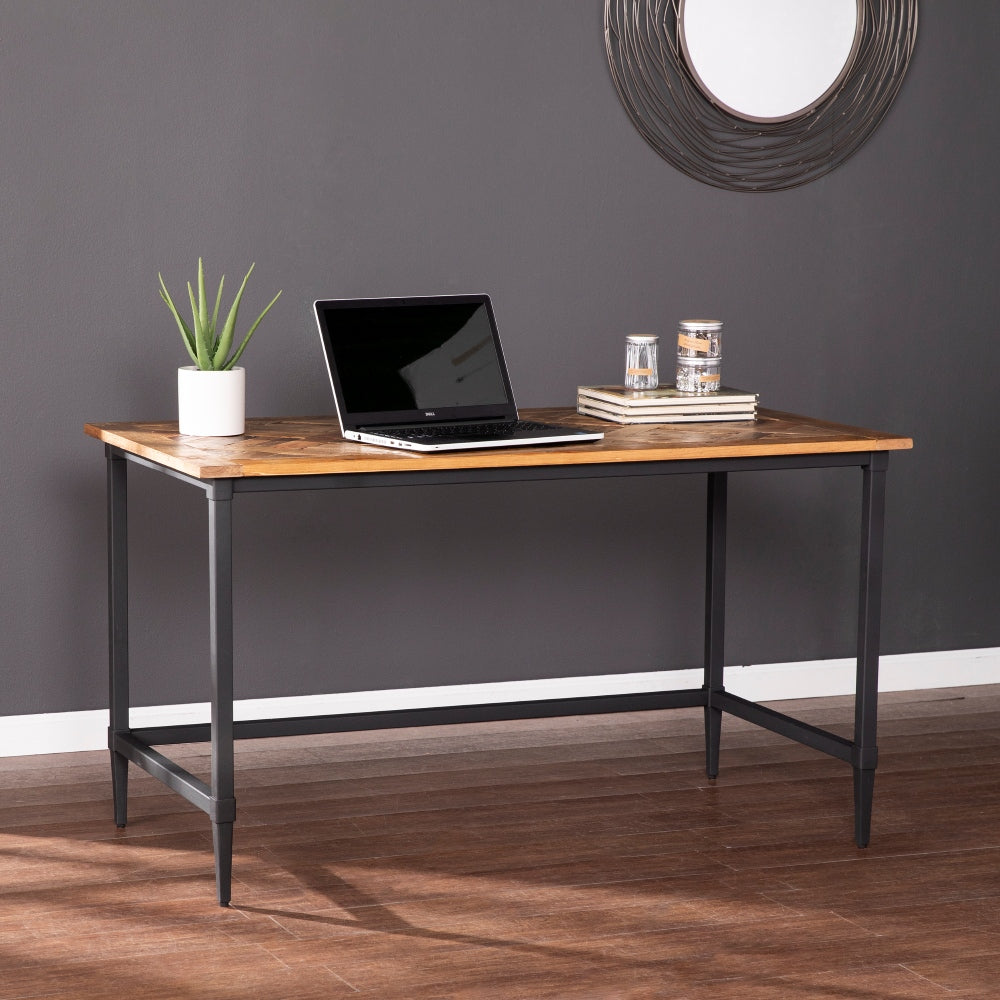 Lawrenny Rustic Writing Desk | Brown - - black brown desk office