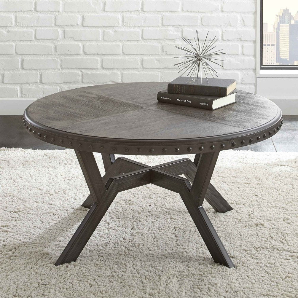 Alamo Industrial Round Table | Gray - Default - tables