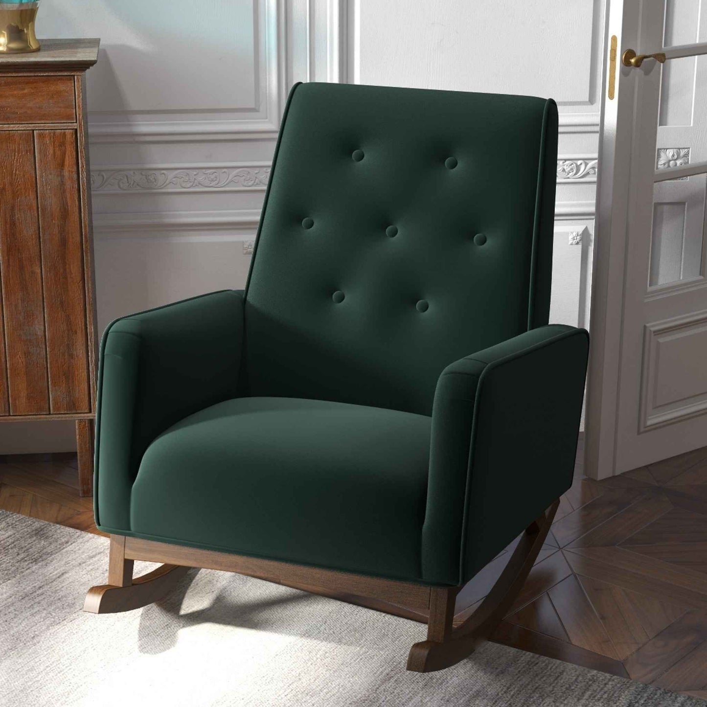 Demetrius Premium Rocking Chair | Emerald Green - Default - rocking chair