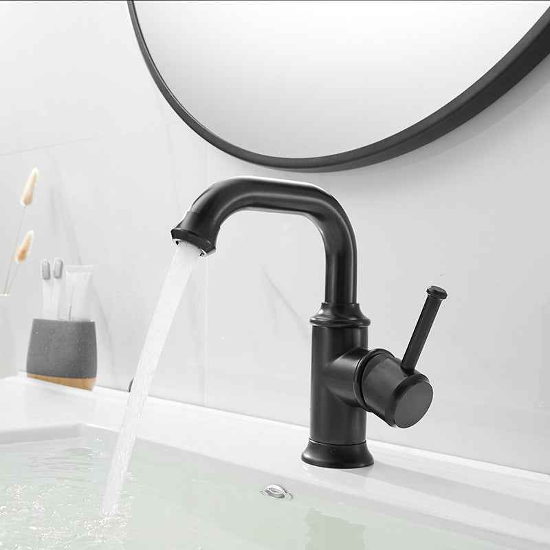 Seririt Single-Handle Bathroom Faucet - - antique black brushed gold long low profile short single handle tall profile