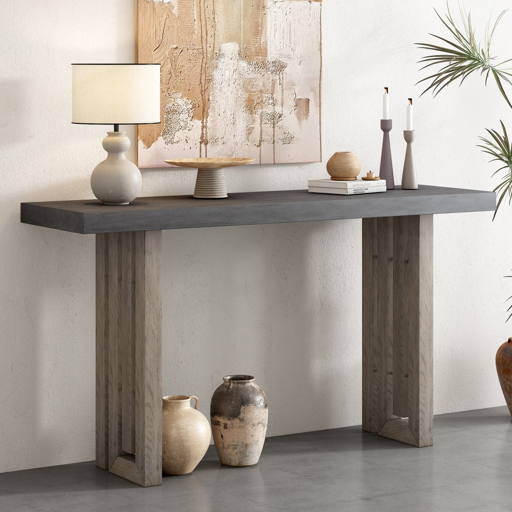 Mugdum Uniquely Designed Console Table | Grey - Default - tables