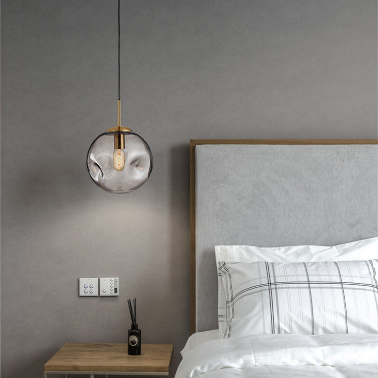 Kisea Ceiling Light Fixture - Single Head Smoke Grey - Chandelier gold Pendant