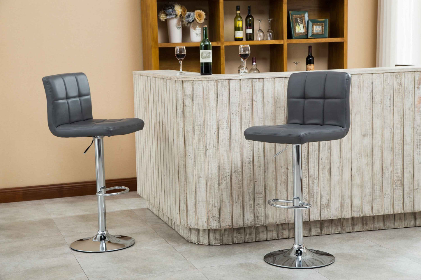 Sorbiam Bar Stools | Set of 2 | Gray - Default - bar stools