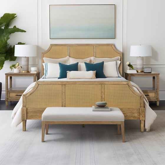 Ennelu Wooden Queen Platform Bed | Natural - Default - beds