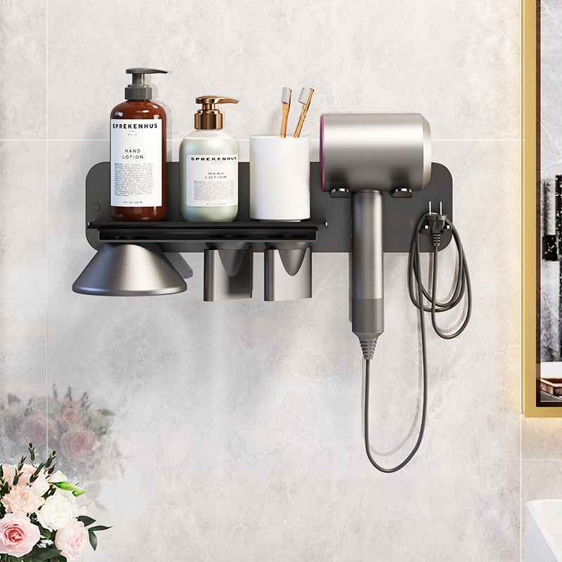 Aluminum Wall-Mounted Storage Shelf - Default Title - Aluminum grey Shelf