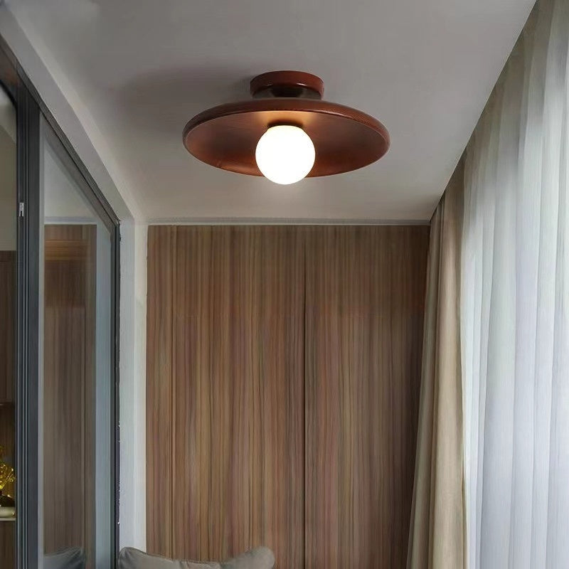 Soyabl Ceiling Light Fixture - Walnut Color 28 cm 8W White Light - ceiling light