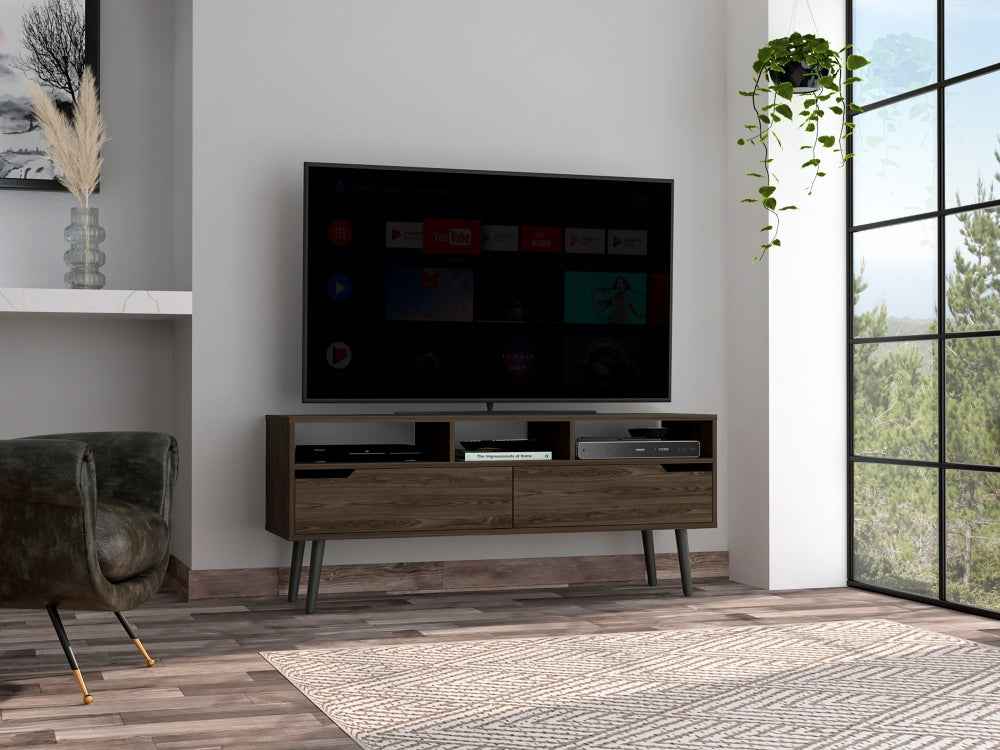 Guliar 2-Drawer TV Stand | Dark Walnut - Default - tv console