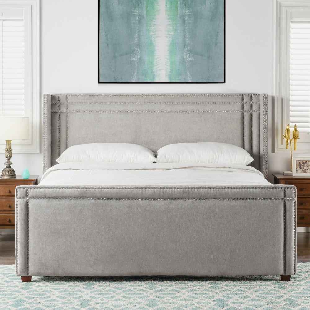 Elle Modern King Size Bed | Grey - Default - beds