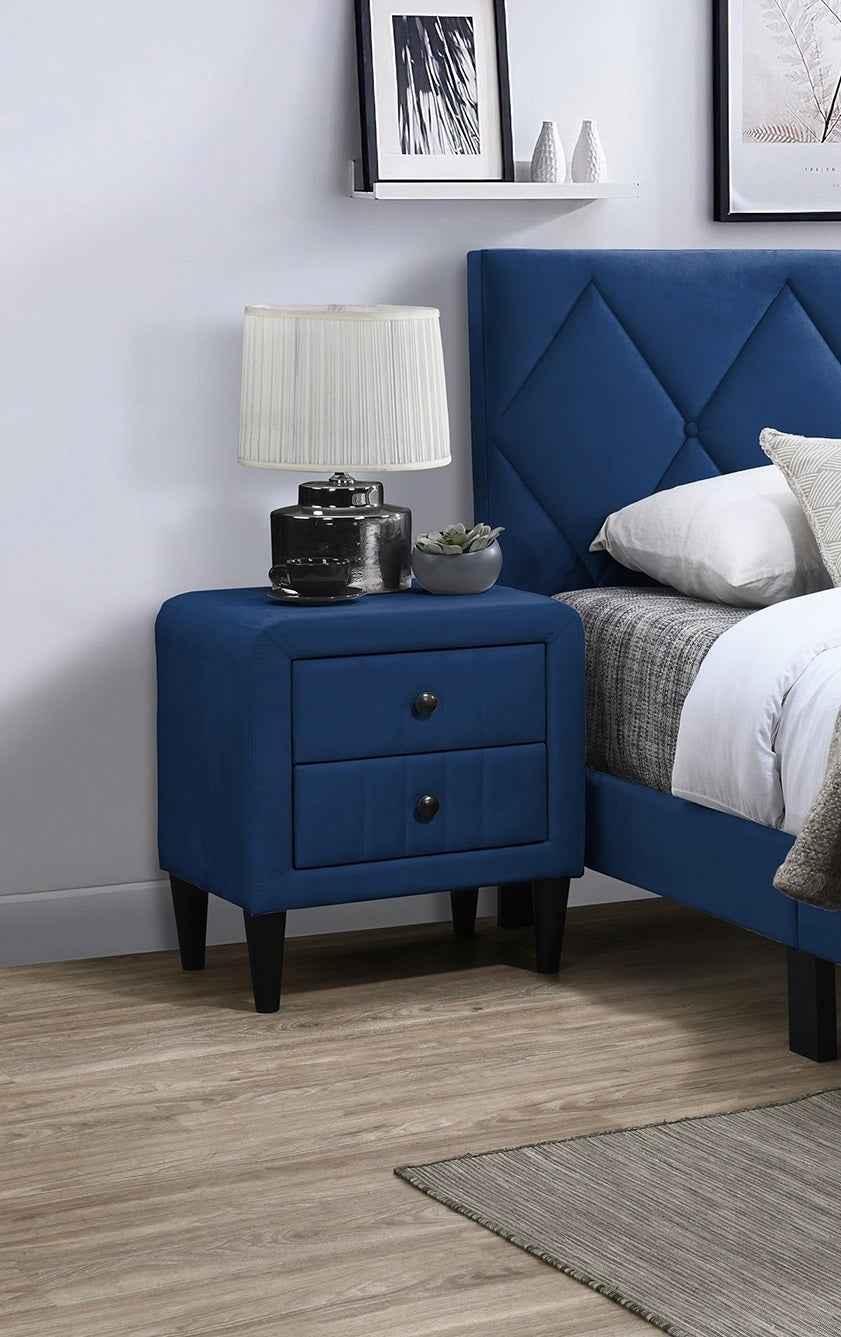 Bemako Bedside Table | Navy Blue - Default - nightstand