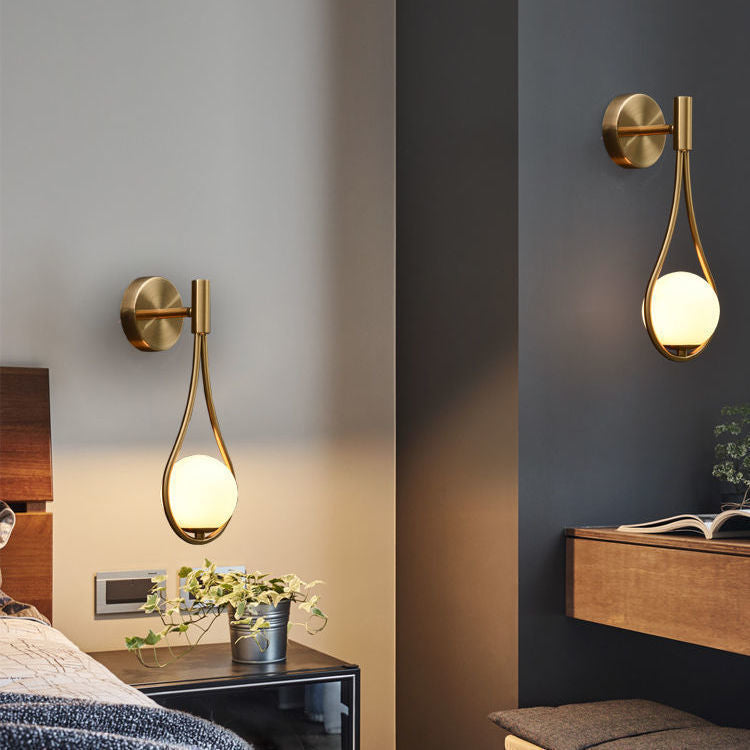 Ness Drop-Shaped Wall Light - - gold Wall Light Wall pendant