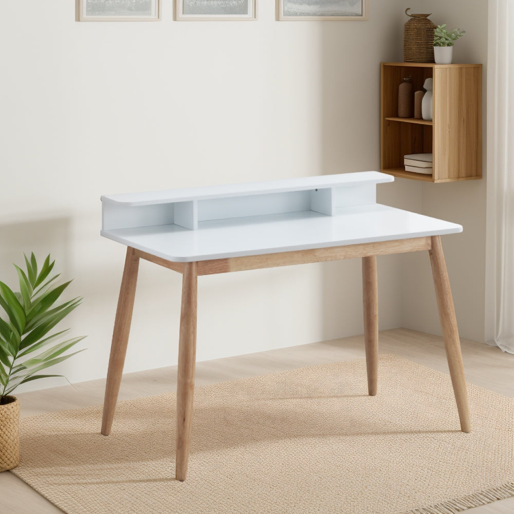 Roskilde Mid-Century Writing Desk | White - - desk office white
