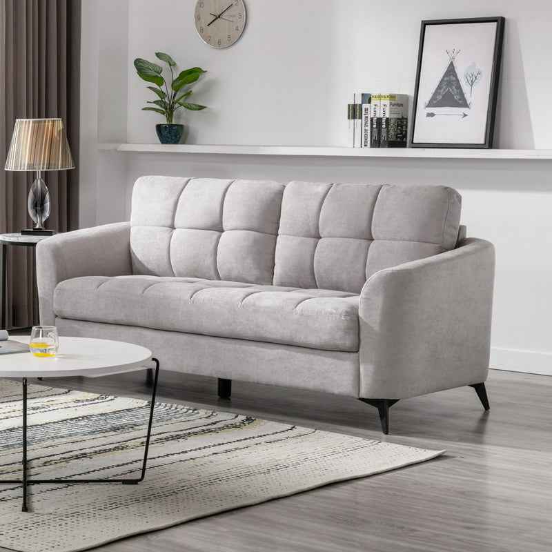 Callie 79" 3-Seater Sofa | Light Grey - - sofa