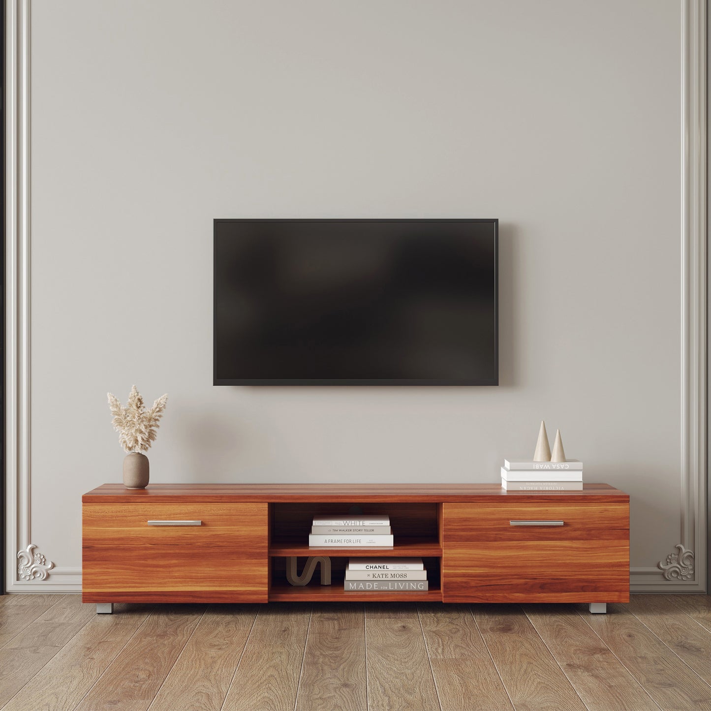 Pemend TV Stand Console | Walnut - Default - tv console