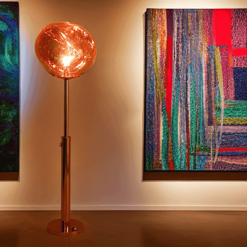 Creative Volcanic Floor Lamp - Rose Gold Lamp Body Switch - Floor