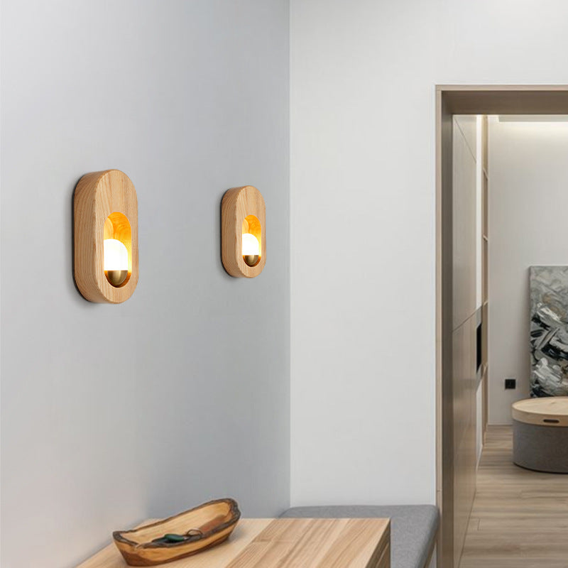 Roderif Wood Wall Lamp - - wall light wood