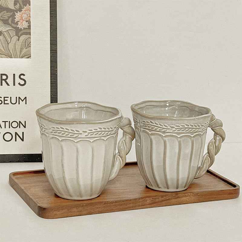 Home Fashion Simple Ceramic Coffee Cup - - Ceramic cup Mug off white