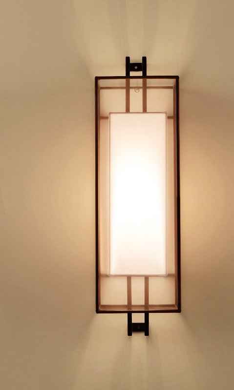 Ubble China Wall Light - A - black flush-mount Wall Light white Wood